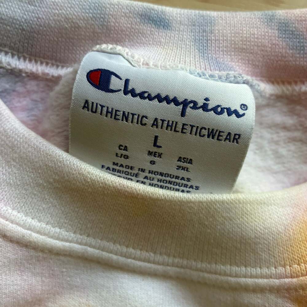 Champion Taylor Swift Not Alot Going On At The Moment TieDye Crewneck Sweatshirt - Picture 3 of 5